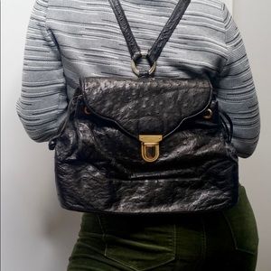RARE VTG JUDITH LEIBER | Ostrich Skin Back Pack